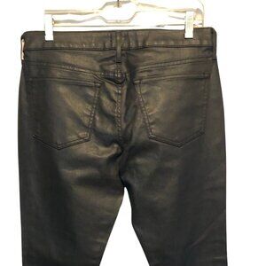 Cache Black Coated Cotton Jean Pant Skinny Slim 5 Pocket Stretch New NWT $158